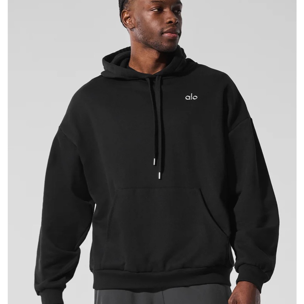 ALO Yoga Men's Black Pullover Hoodie